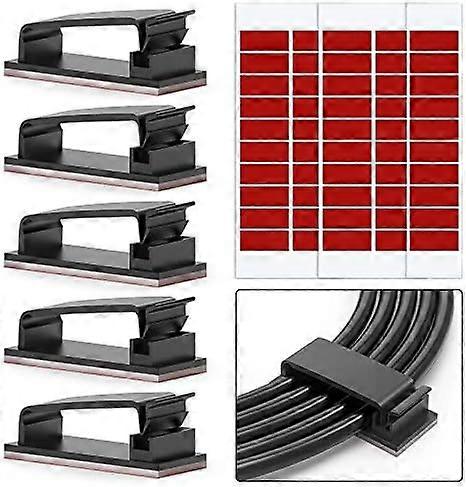 Adjustable Cable Clips, Environment Friendly Wire Management for Desktop Cord Holding, Multipurpose Adhesive Clamps for Cable Organization at Home