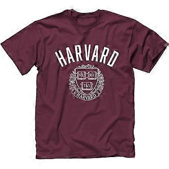 Harvard University - Crimson. - Kortärmad T-shirt, unisex, Heritage-logotyp, NCAA Colleges