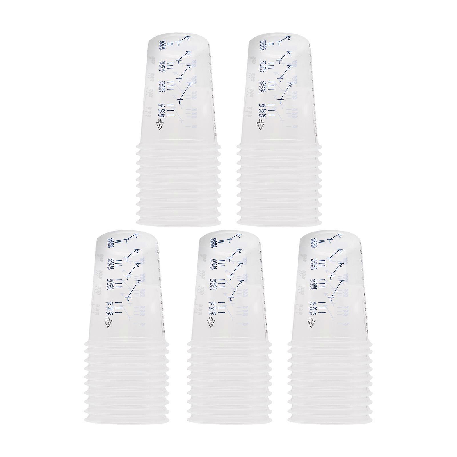 50Pcs Versatile Measuring Cups With Clear Graduations Sturdy Plastic Mixing Cups with Graduations for Professional Use