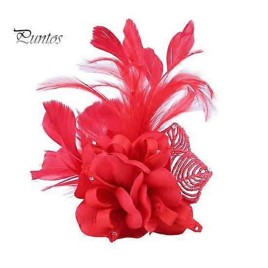 Brooch Badge Elegant Clothing Matching Wear-resistant Handmade Fabrics Feather Brooch Scarf Decoration
