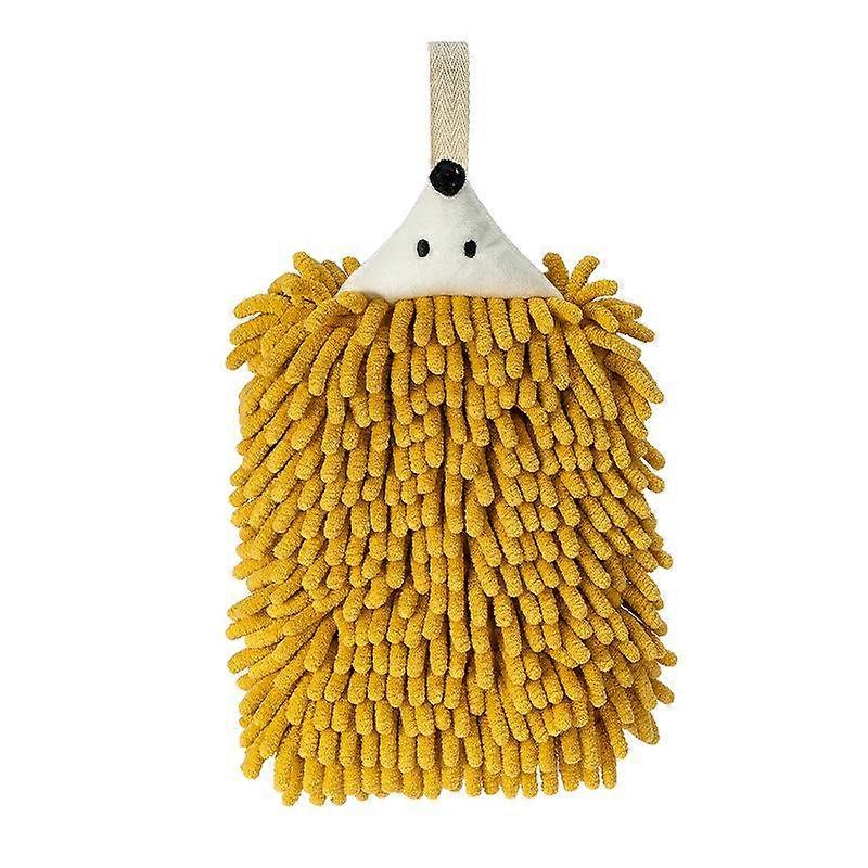 Chenille Hand Towels Kitchen Bathroom Hand Towel with Hanging Loops Quick Dry Soft Absorbent Microfiber Towels Animal Hedgehog