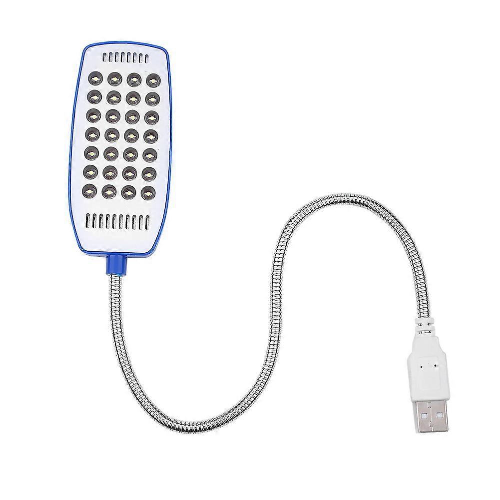 USB Light, 5V Flexible Gooseneck Mini Charging Light, 28 LED Portable Reading Light Computer Light with Switch(Blue)