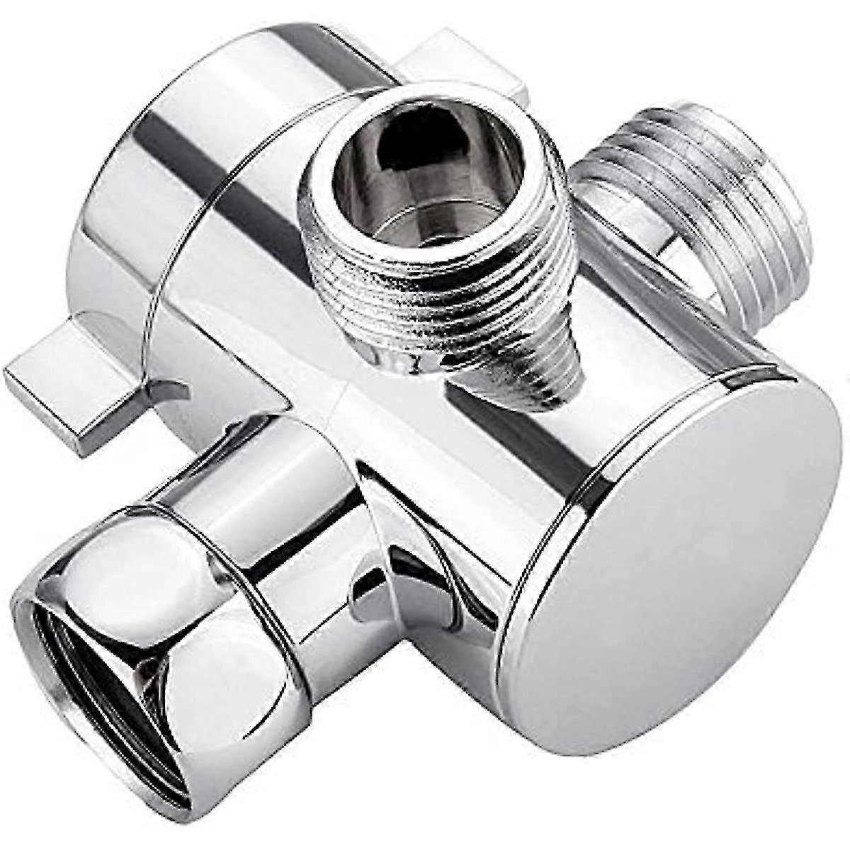 3 Way Shower Diverter Valve Multi-Function Shower Arm Diverter Shower System Component Replacement Part for Hand Held Showerhead and Fixed Spray Head