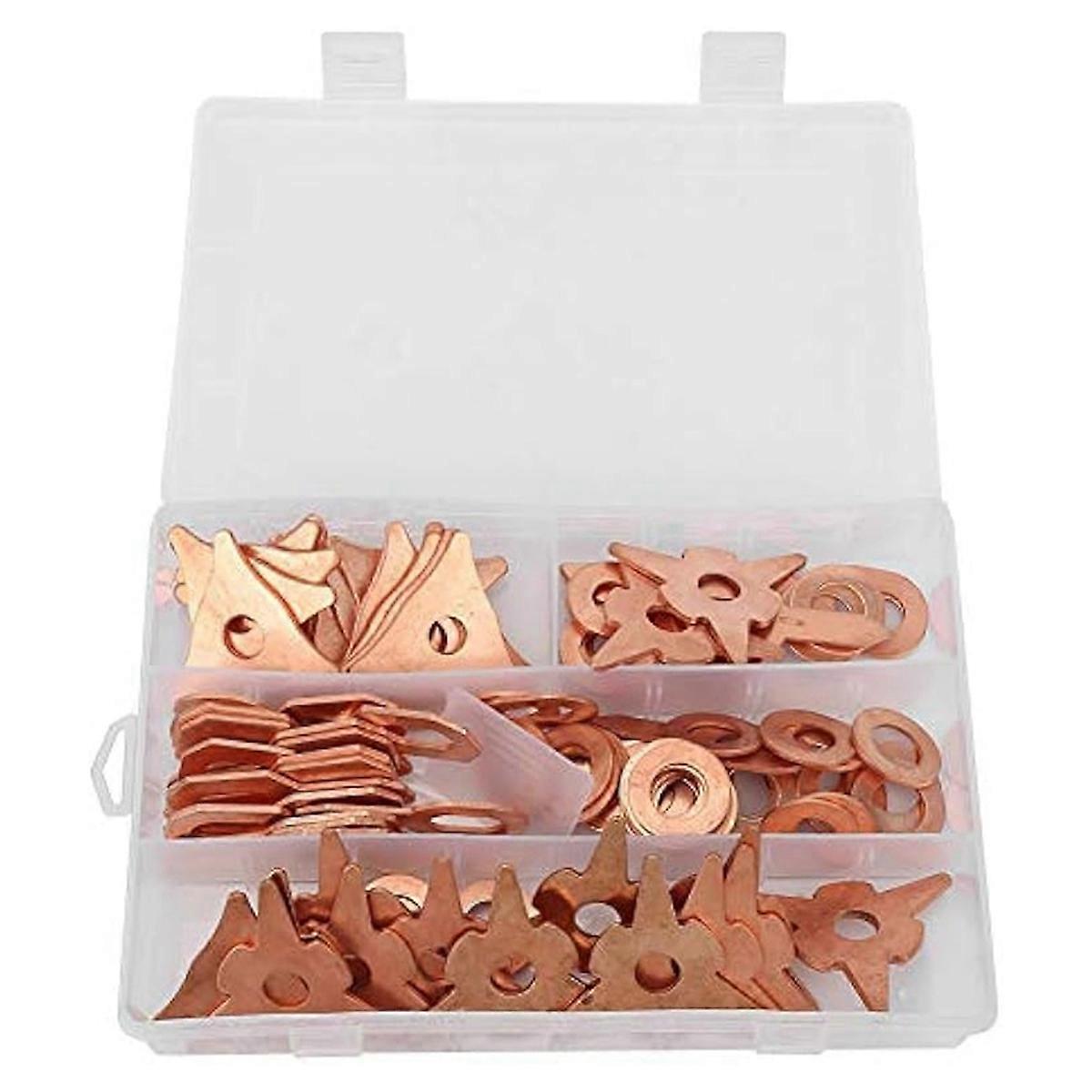 110pcs Dent Pulling Puller Rings,Triangle OT Round for Automotive Sheet Metal Welding Repair Tool Set