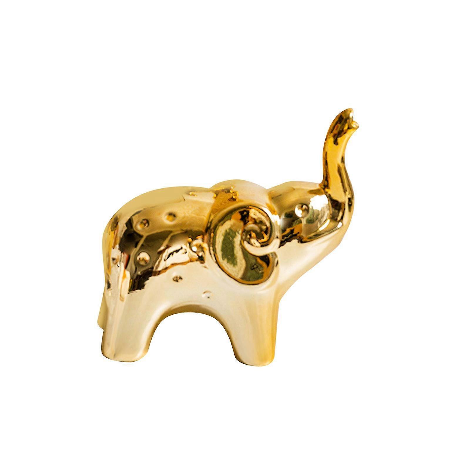 象の像デスクトップオーナメントセラミック収集可能な動物の彫刻装飾