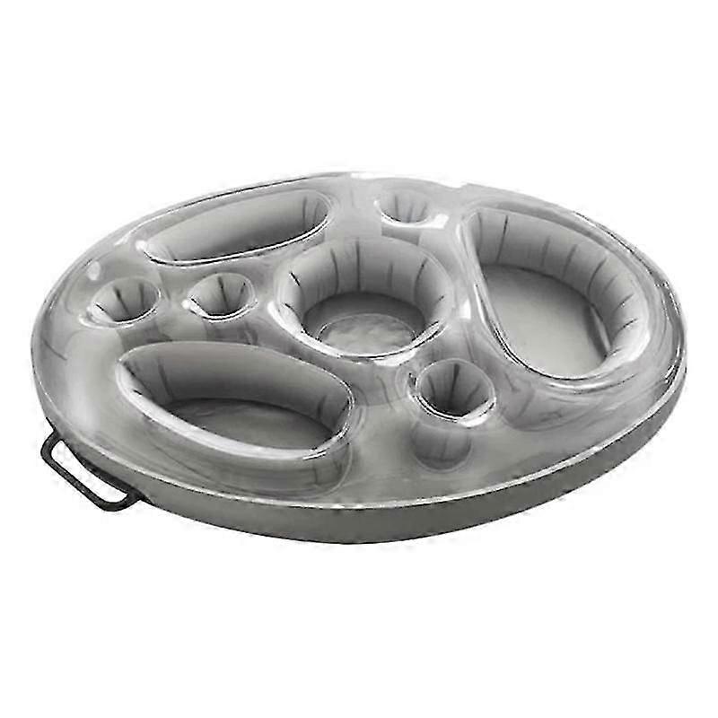 Inflatable Floating Row Swimming Pool Float Food Beer Tray Pool Air Mattress Water Food Drink Holder Summer Party Ring js