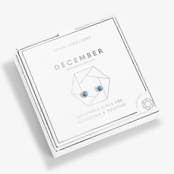 December Birthstone Boxed Earrings 5539