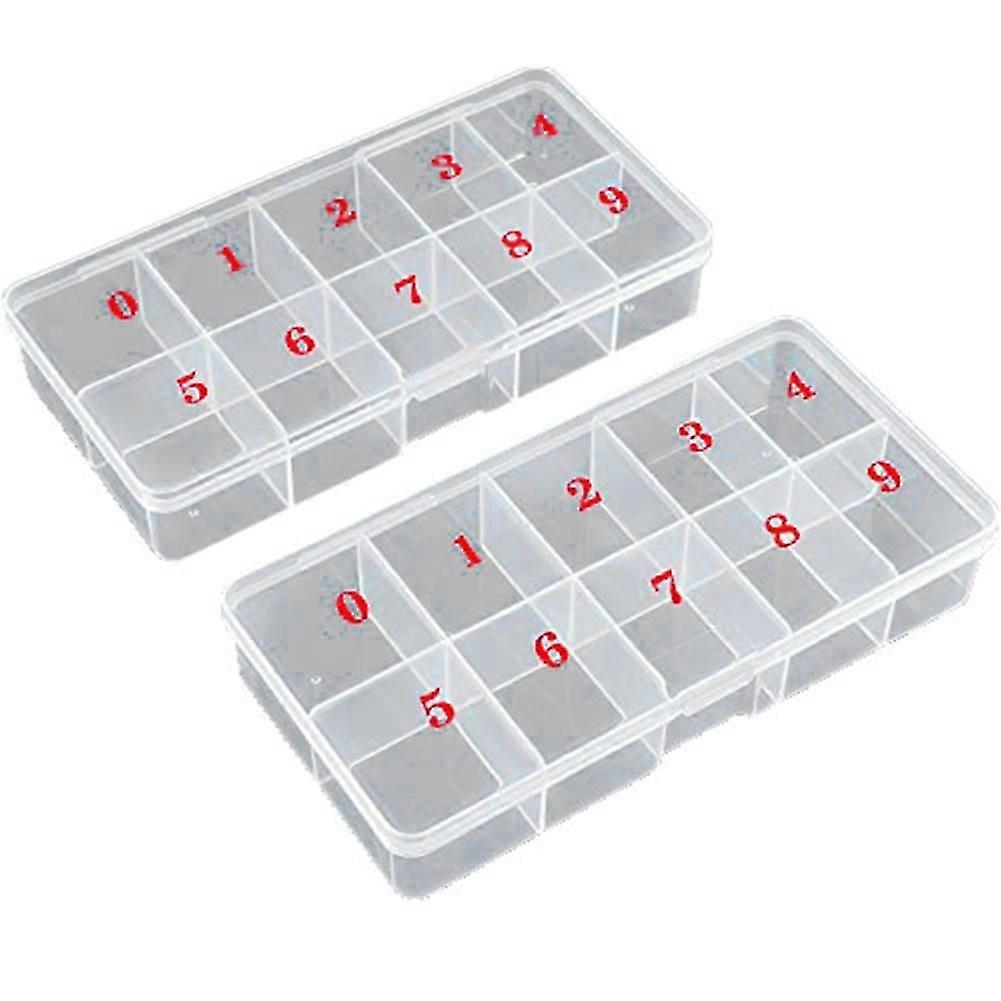 Nail Tip Box Empty Nail Tips Organizer Storage Fingernail Box Spaces Storage Case Container Nail Bo JP