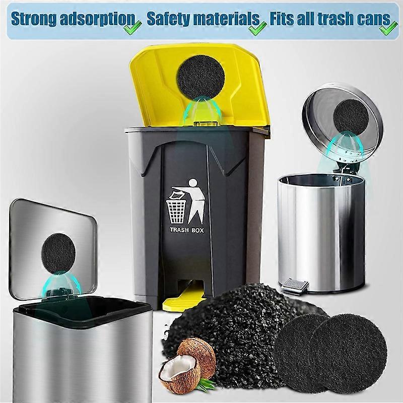 12Pack Trash Can Absorbing Filters, Activated Charcoal Deodorizer