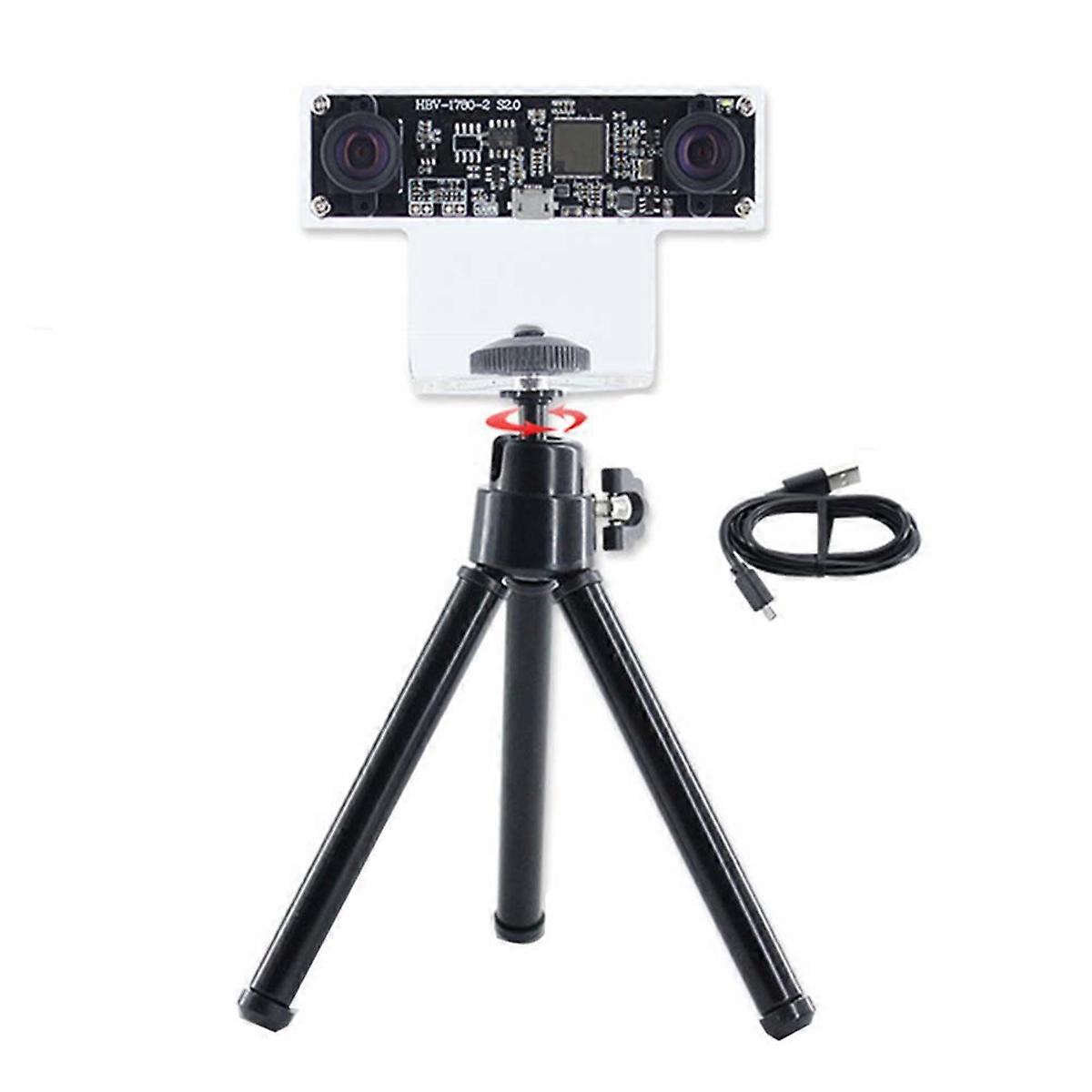 100 Degree Camera Module OV9732 1MP 2.1mm Dual Camera Module Manual Focus+Shell+Tripod for WinXP/7/8