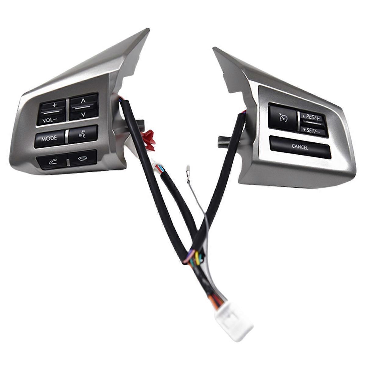 Car Steering Wheel Volume Adjustment Switch Cruise Button Silver