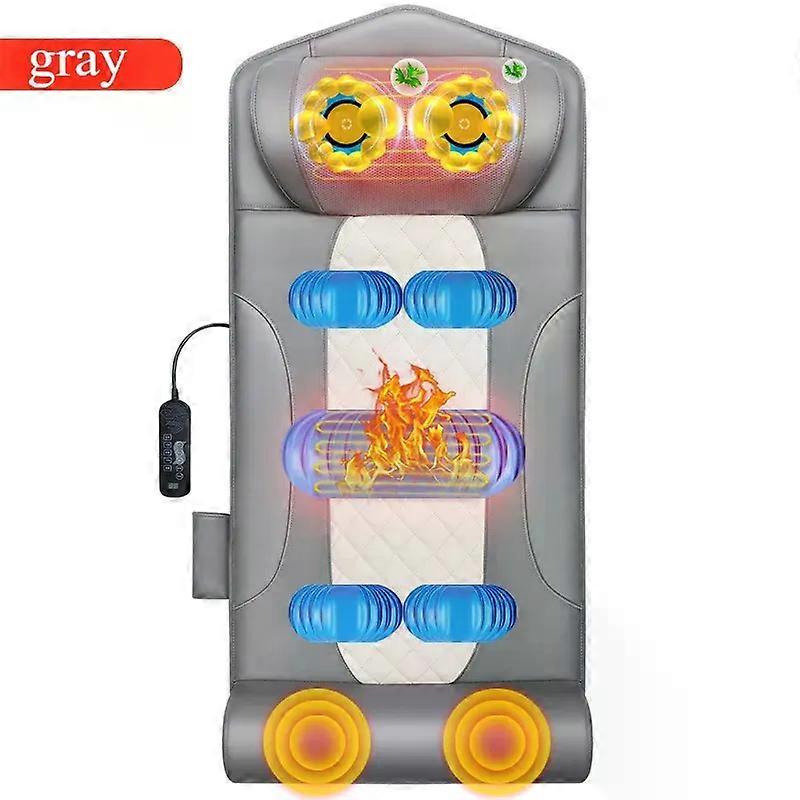 מחצלת עיסוי גוף מלאה חשמלית עם עיסוי רטט חום עיסוי צוואר לישה לעיסוי כרית אוויר גב מותניים מזרן עיסוי מתיחה