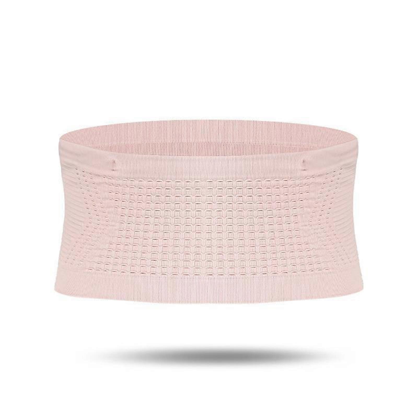 Multifunctional Knit Breathable Concealed Waist Bag, Adjustable Running Waist Belt Knit Concealed Waist Bag Storage Belt  pink S