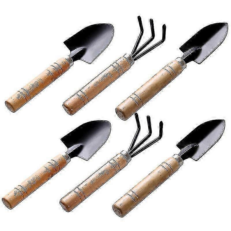 6pcs Gardening Tools, Rake Spade Shovel