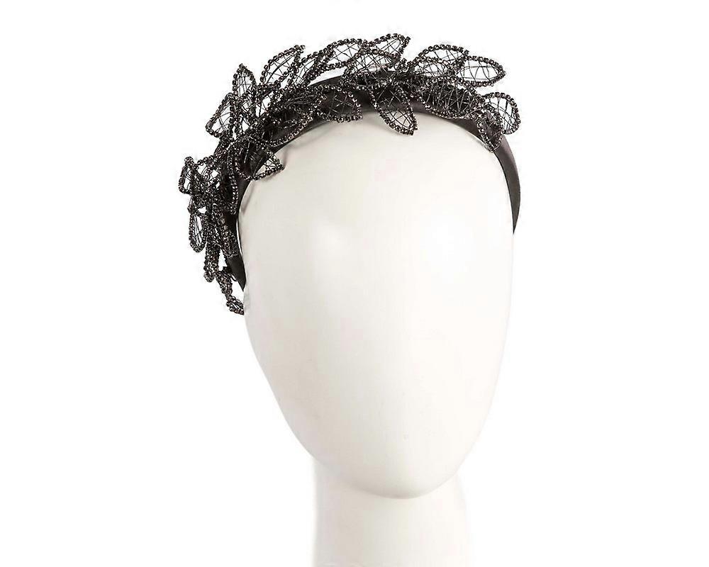 Fashion black fascinator hеаdbаnd by Fillies Collection S308B