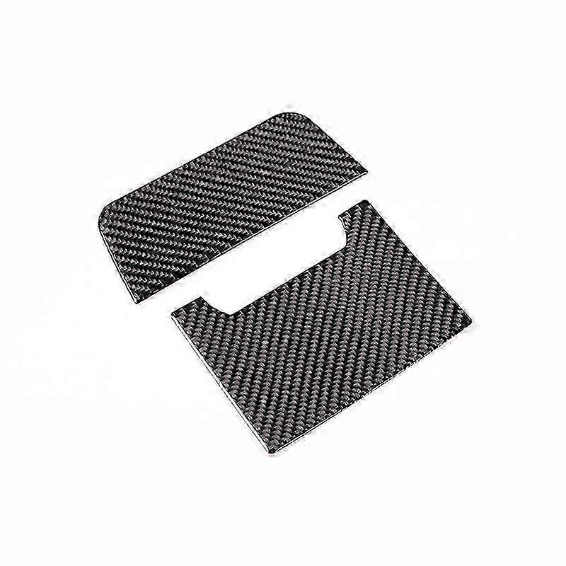 For - C-Class W206 C200 C260 2022 Carbon Fiber Rear Storage Box Panel Protection Trim Sticker Acces