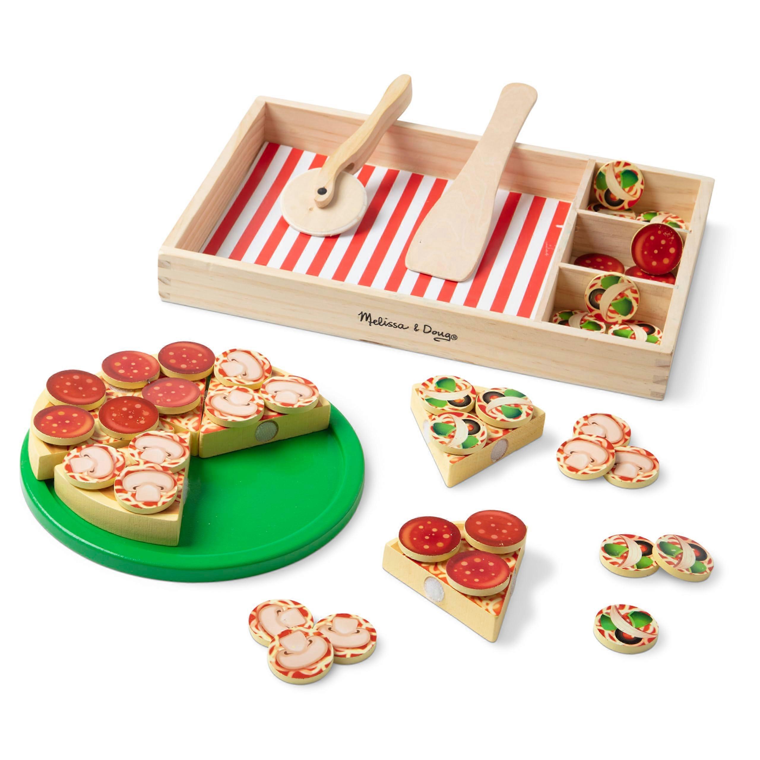 36 Toppings Wooden Play Food Set for Pretend Play, Educational Preschool Toy, Durable Non-Toxic Material, Colorful Assortment