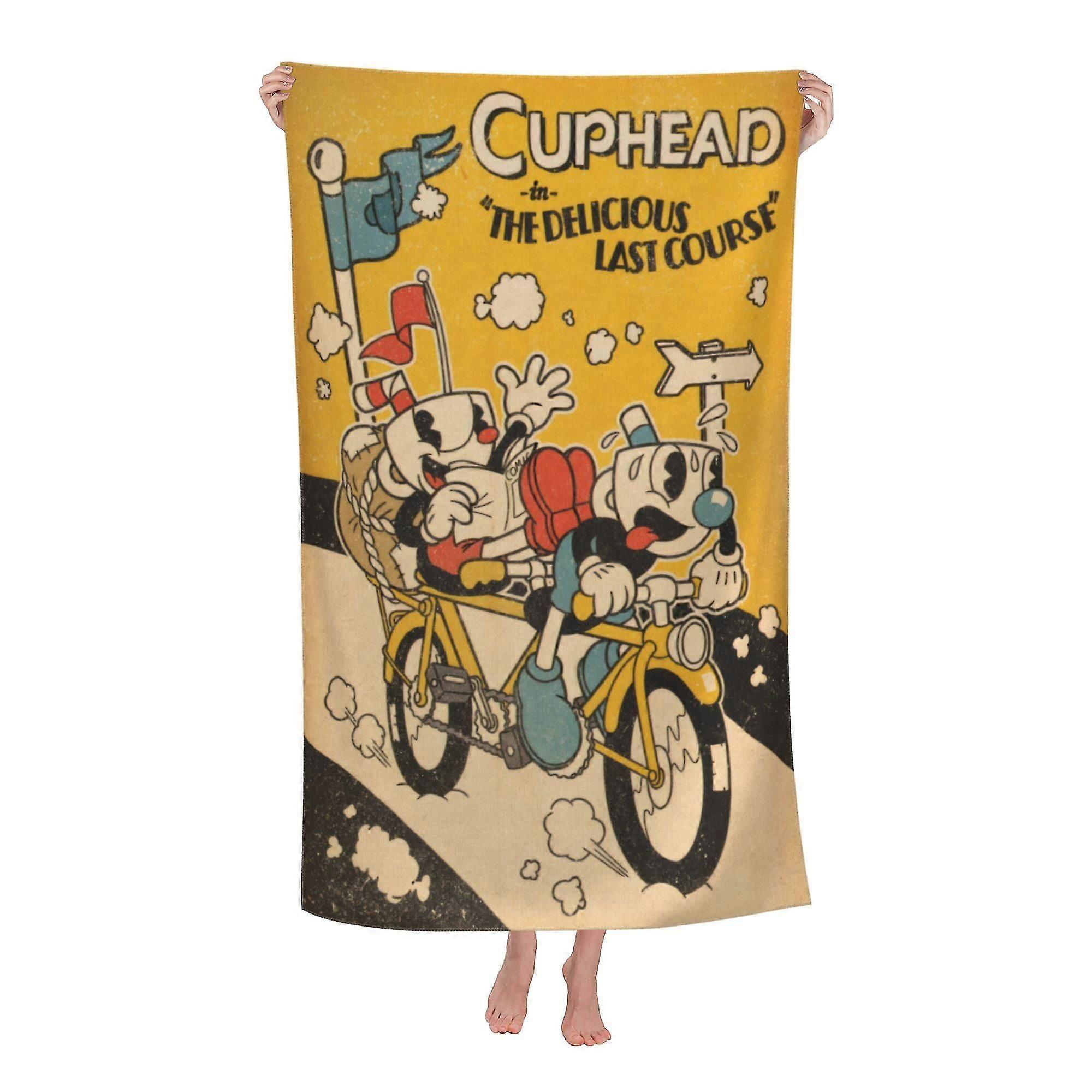 Cuphead Beach Towel, Large Microfiber Bath Towel #9x05