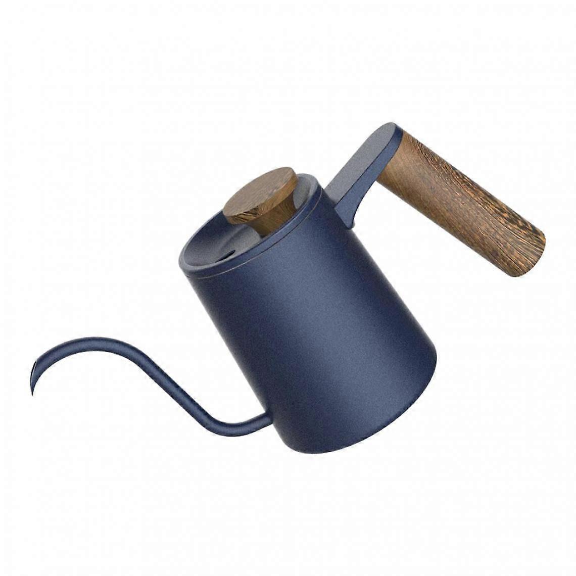 Bollitore da caffè con beccuccio lungo Caffettiera a collo d'oca in acciaio inox blu 350ml