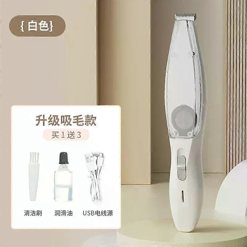Clear Bin Cat Hair Trimmer Cordless Vacuum Pet Clipper With Suction Rechargeable USB Low Noise Electric Dog Groomer