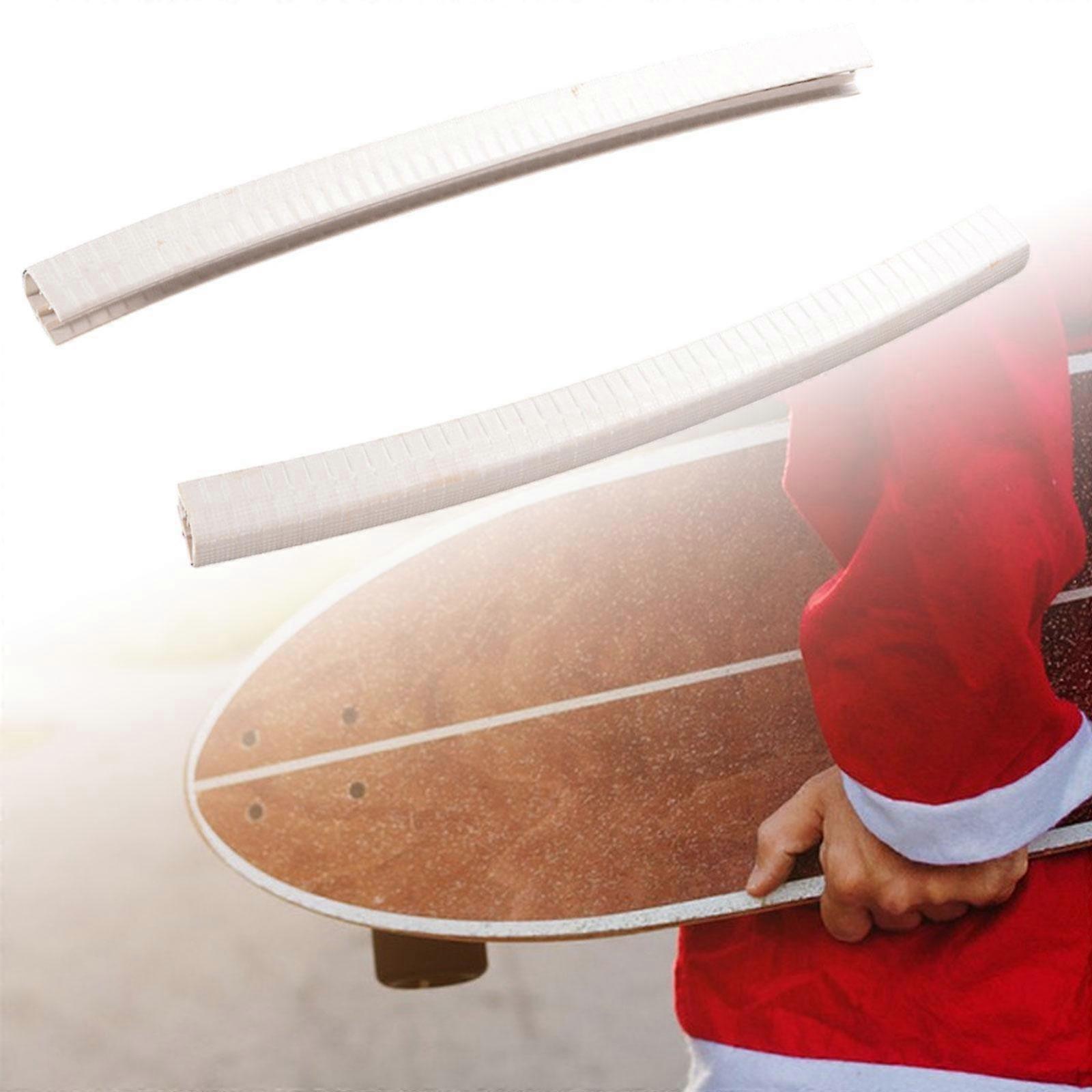 2Pcs Skateboard Deck Guards Protector Longboard Strip Tail Anti Collision Protective