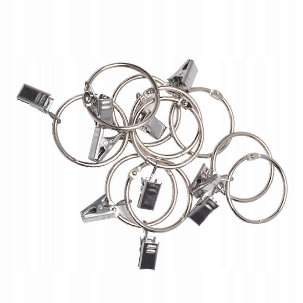 Curtain Rings Metal Hooks Openable Clips 40 Pcs