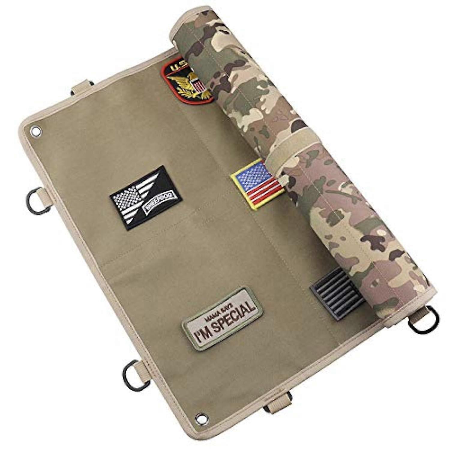 24x18 Tactical Patch Display Board Foldable Morale Patch Collection Panel With Hook-and-Loop Storage
