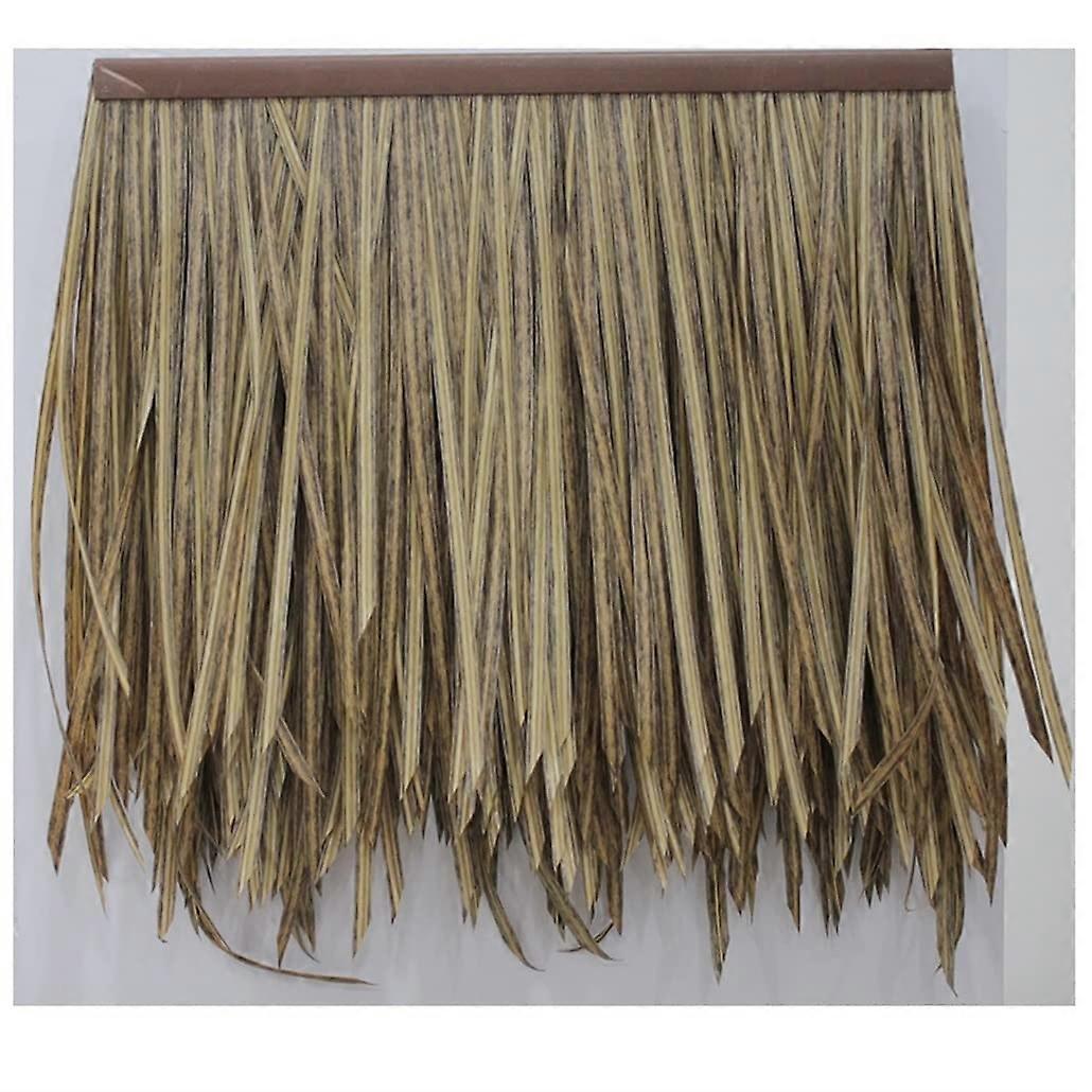 Palm Thatch Roll Fake Thatch Simulation Thatch Tile Environmental Protection PE Plastic Fireproof Straw (1.64X1.64ft)