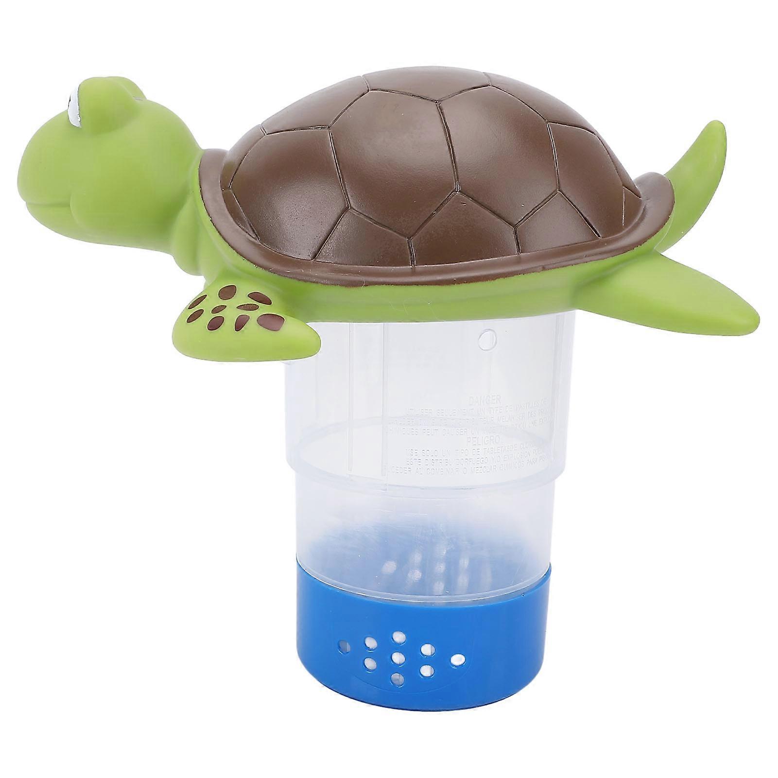 Floating Chlorinator Dispenser PVC Cute Turtle Design Pool Tablet Dispenser Chlorinator Basket