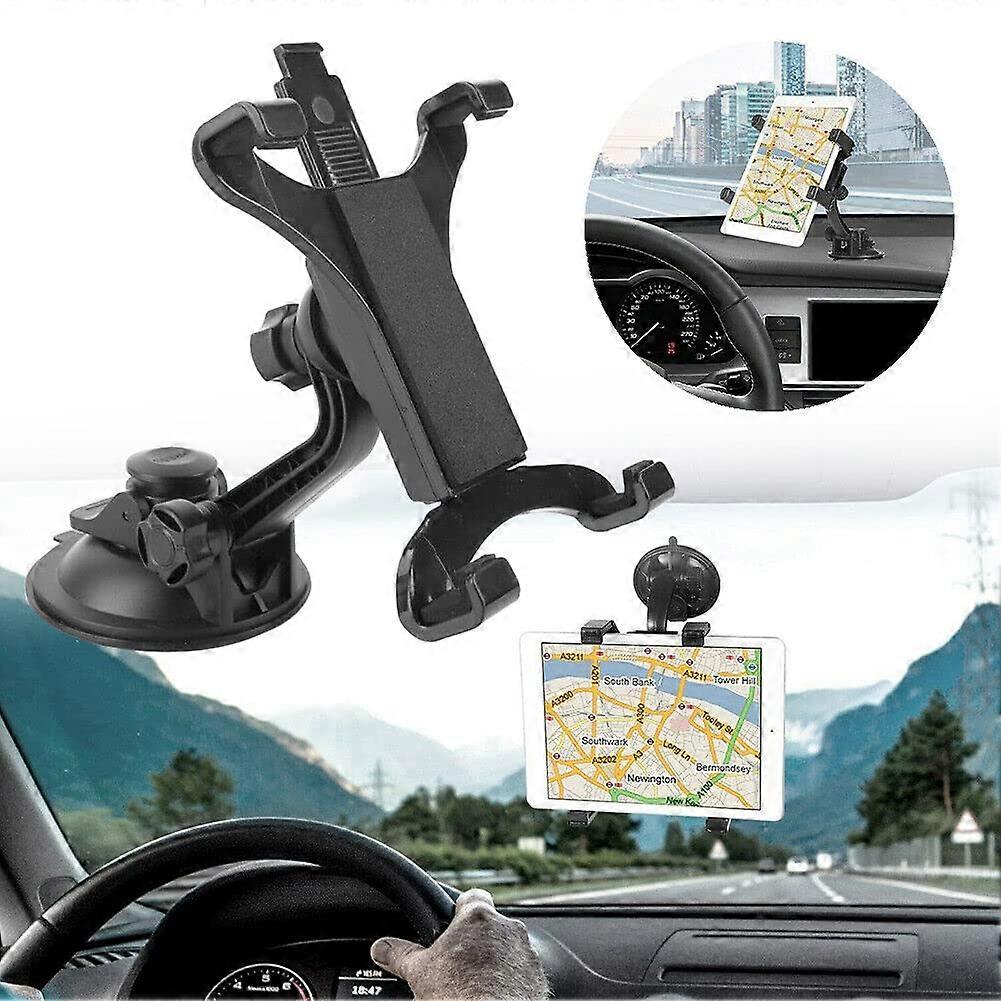 360° Rotating Tablet Car Mount Holder for 7-10 inch Devices - Windshield and Dashboard Compatible