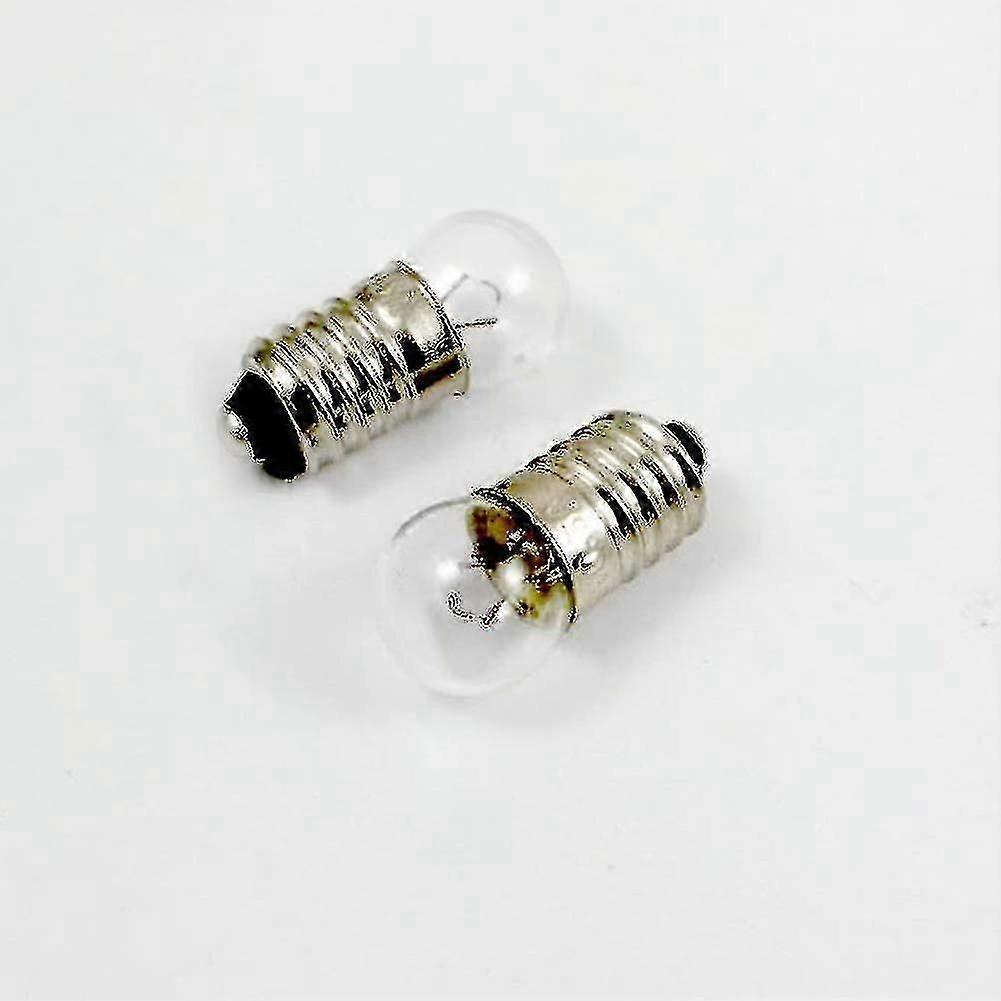 Pack Of 10 Mini Bulbs E10 Screw Base For Flashlight, 2.5v 0.3a