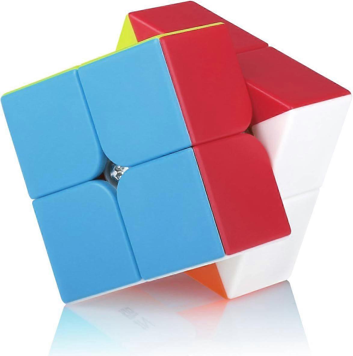 Speed Cube 2x2 2x2x2 matrica nélküli varázslatos puzzle Magic Speed Cube felnőtt gyerekek ünnepi ajándék (matrica nélküli)