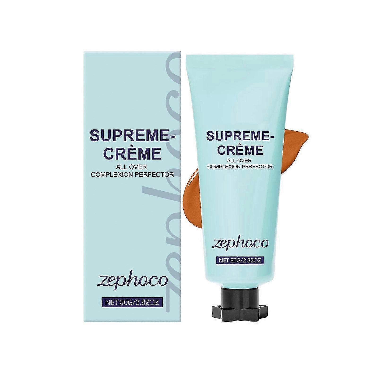 Supreme Cream All-Over Complexion Perfector, Hydrating Full Coverage Concealer, Long-Lasting CC Cream Foundation, Waterproof, Suitable for Face and Bo