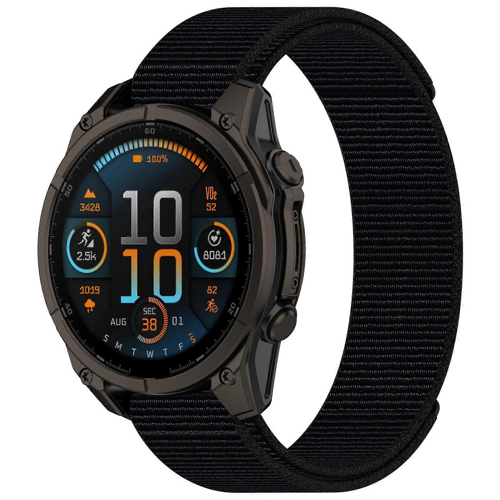 Nylon Hook and Loop Fastener 20mm Watch Band For Garmin Fenix 8 AMOLED 43mm