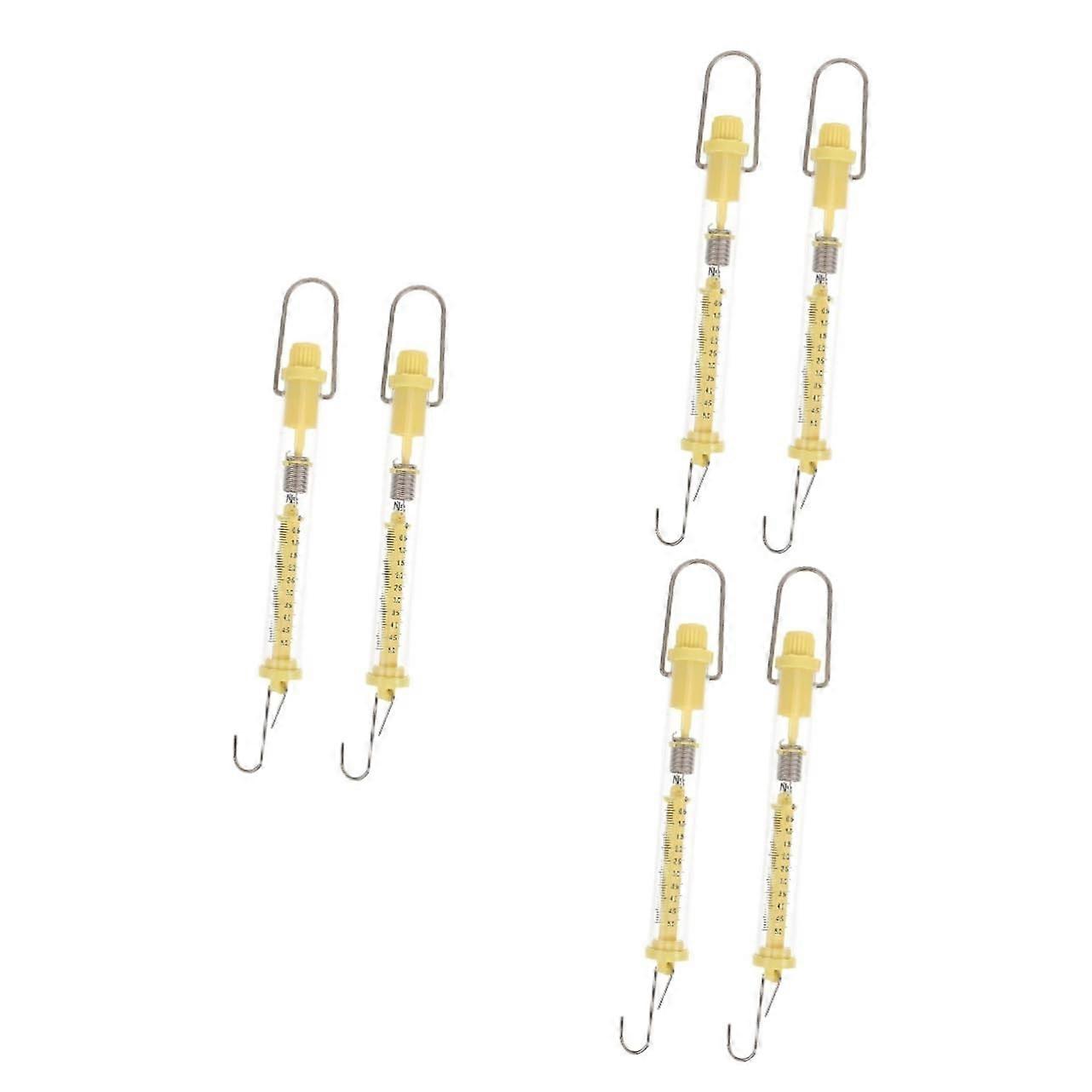 Industrial Hanging Scale Dual Scale Spring Newton Force Meter 5N Stainless Steel 3 Sets for Physics Experiments