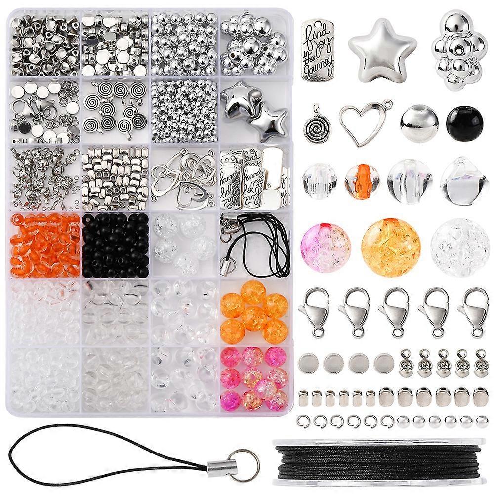 DIY Mobile Strap Making Kits including Polyester Cord Mobile Straps Jewelry Making Kits