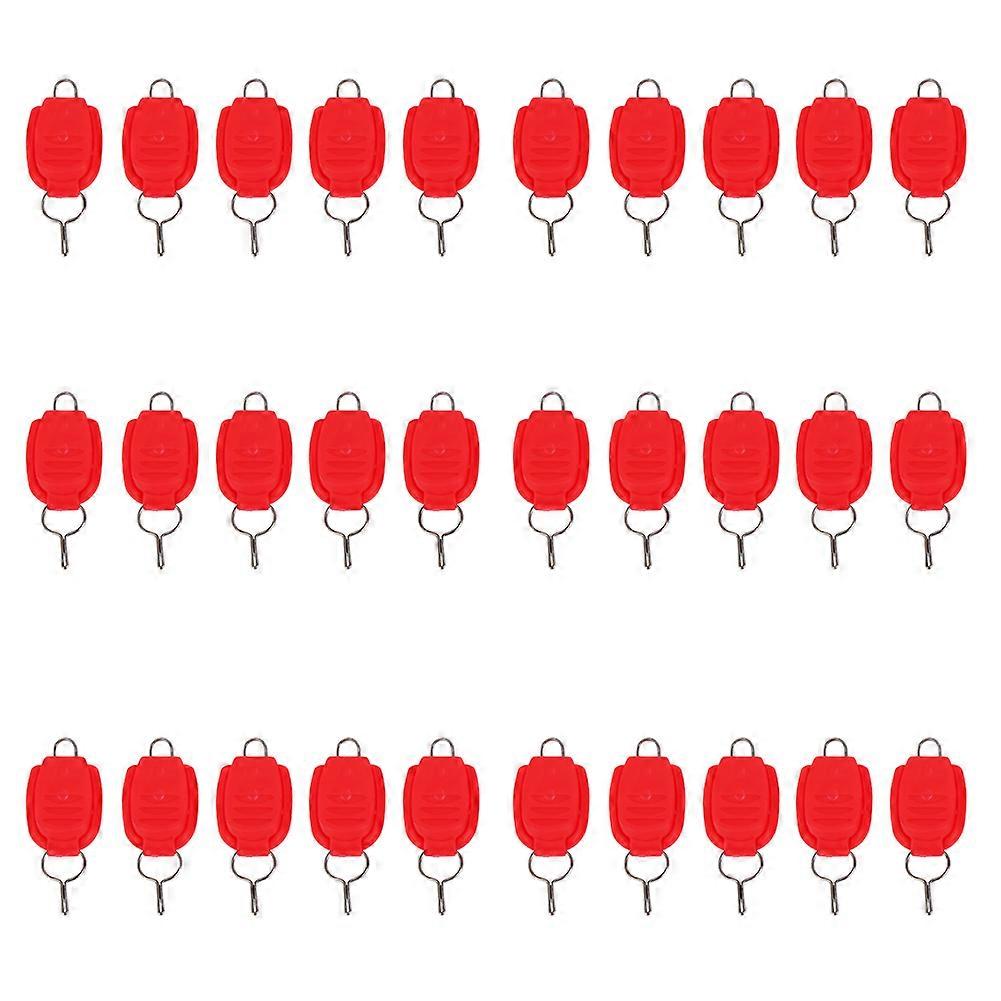 6Bag Fishing Line Rope Buckle Cord Winding Tool Luminous Lock Wire Lure Accessory