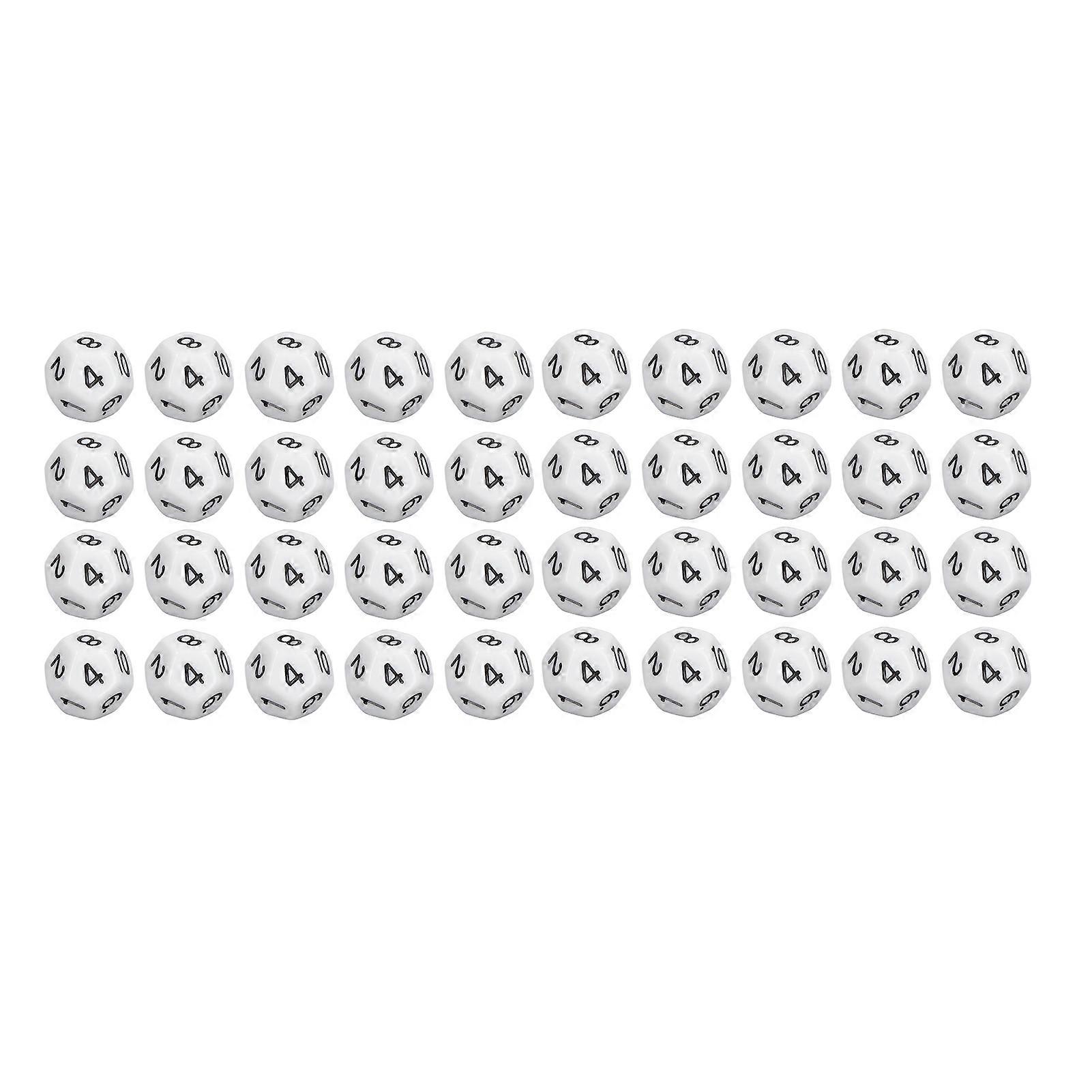 40Pcs 12 Sided Dice Set Polyhedral Dice for Family Party Board Game Pub Club Game