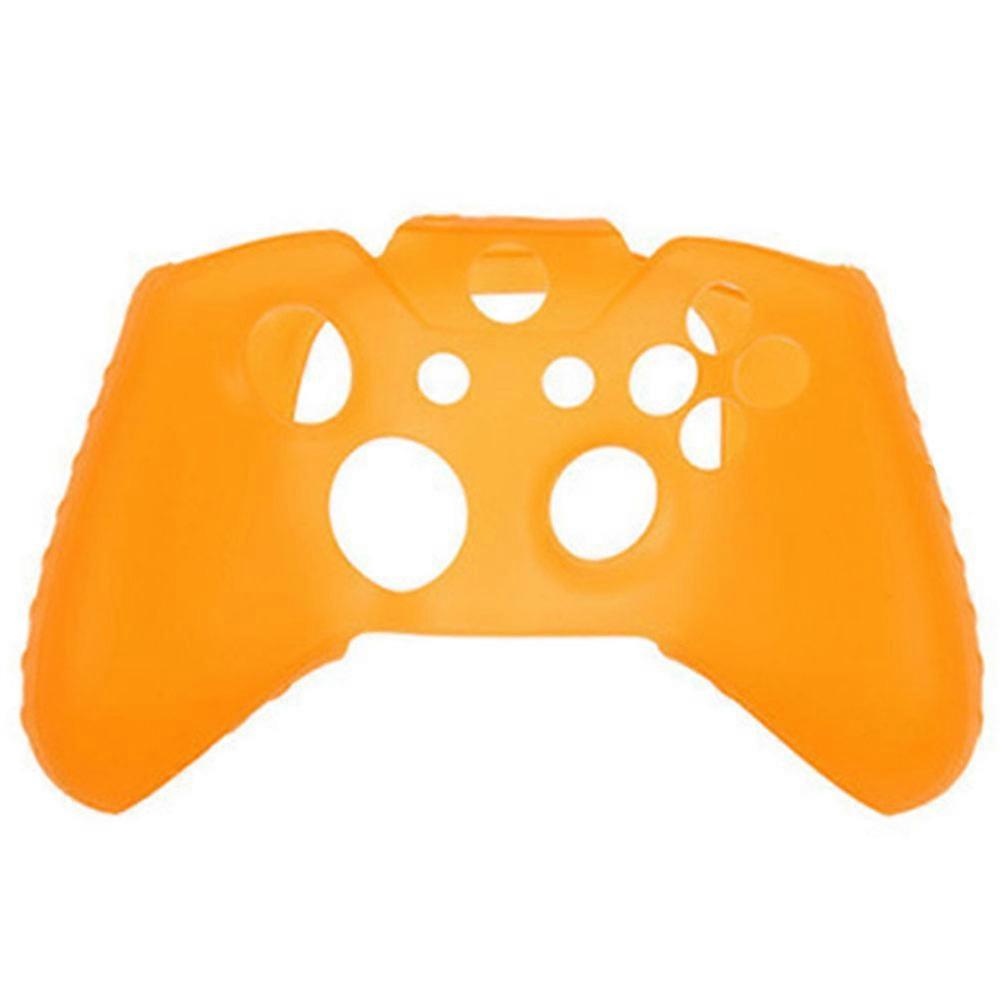 Flexible Silicone Protective Case Skin For Game Controller Handle Protector（Orange）
