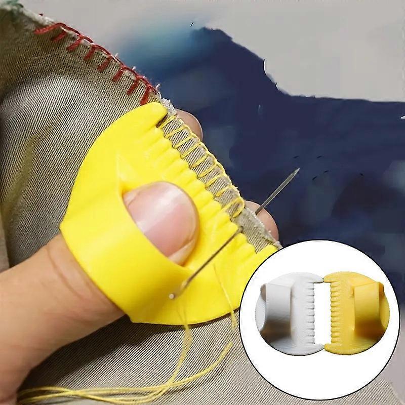 Finger Template Seam Guide Thimble Pads Hand Sewing Thumb Protection Needle Gauge Tool For Quilting Fabric Arts