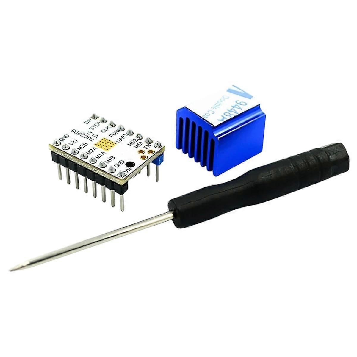 TMC2208 Stepper Motor Driver Module V1.2/V2.0 For 3D Printers, 256 Microsteps, 2A Peak Current, Quiet Operation