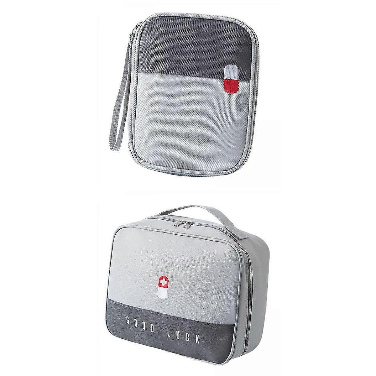 2pcs First Aid Bag Storage Pouch Medicine Emergency Survival Empty Camping