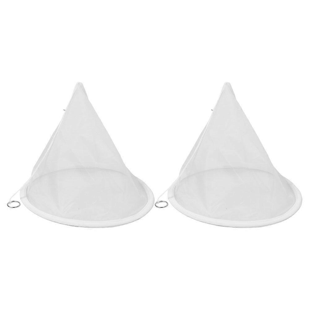 2 Pcs Honey Strainer Filter Mesh Strainer Bags Conical Food Honey Filter Reusable And Washable Fine Mesh Honey Strainer With Pull String For Beekeepin