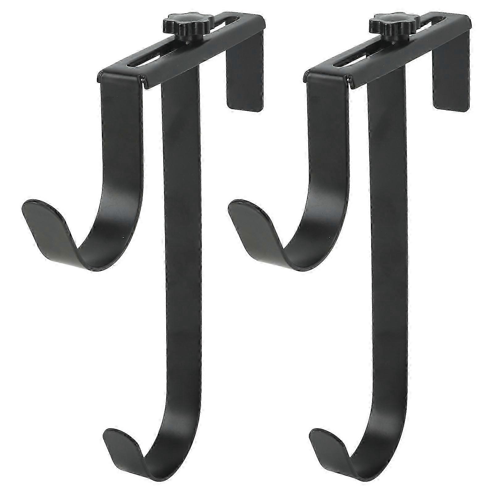 2Pcs Pool Pole Hanger Adjustable Metal Iron Pool Pole Hook Hanger Pool Accessories for Pool Poles Pool Fence Wall