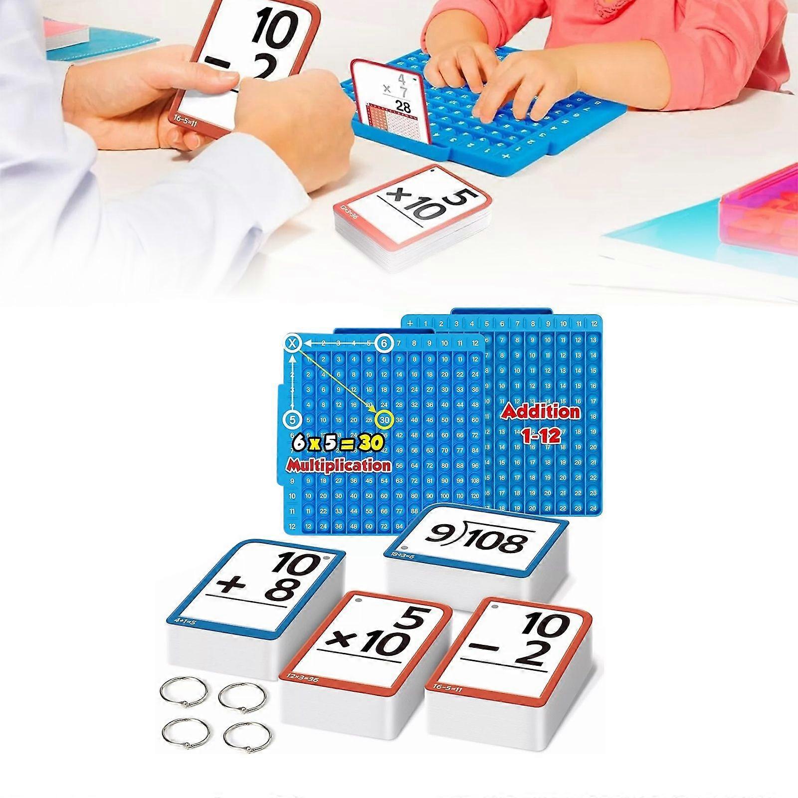 Math Flash Cards + Math Board, Multiplication Flash Card Times Table Chart Toys