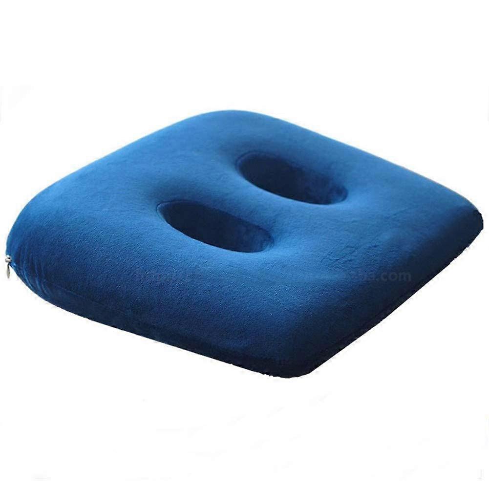 Ischial Tuberosity Seat Cushion with Two Holes for Sitting Bones Memory Foam Sit Bone Relief Cushion for Butt, Lower Back, Hips