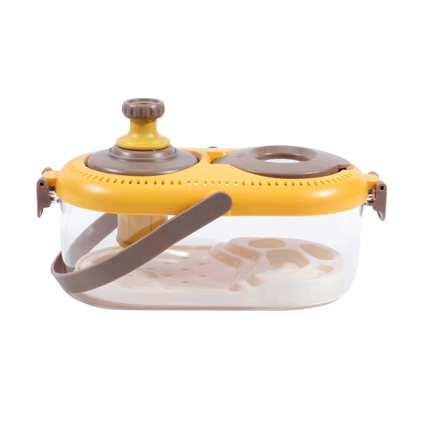 Loupé créature conteneur Portable insecte terrarium science fondamentale pour les enfants utilisation éducative jaune