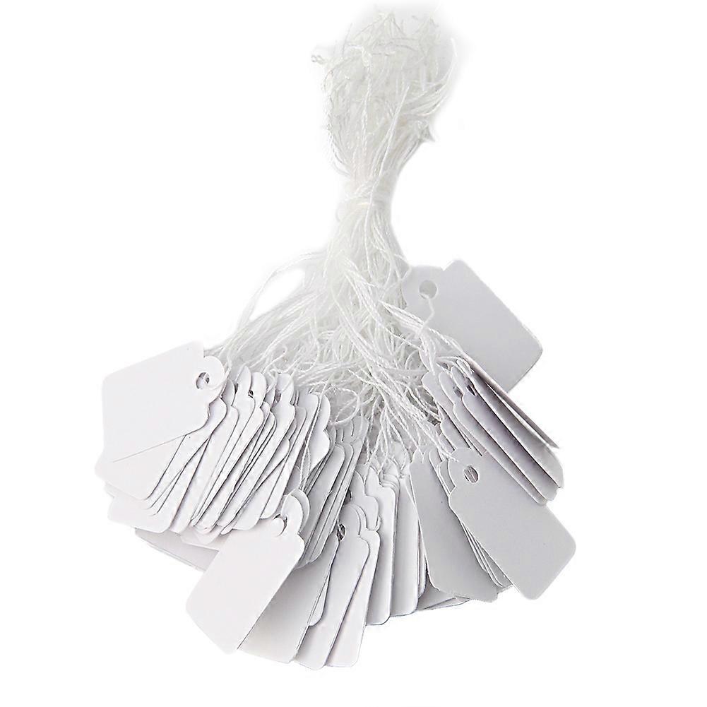 500 White Jade Blank Label Listing Hanging Price Labels 26X15mm Top Multicolor