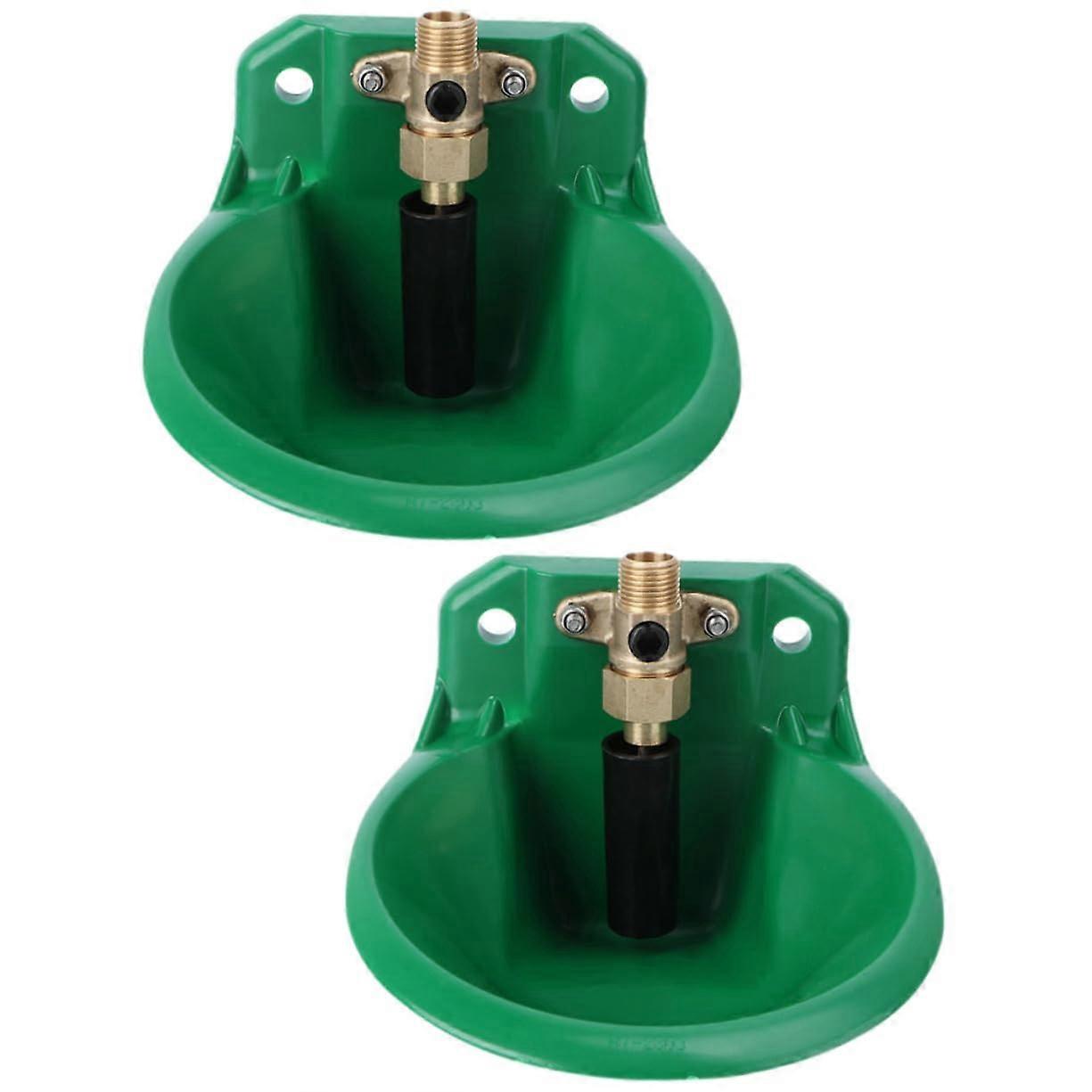 Automatic Drinking Fountain for Sheep - 2-Piece Copper Water Bowl, Leak-Proof and Durable for Livestock Farming and Easy Cleaning