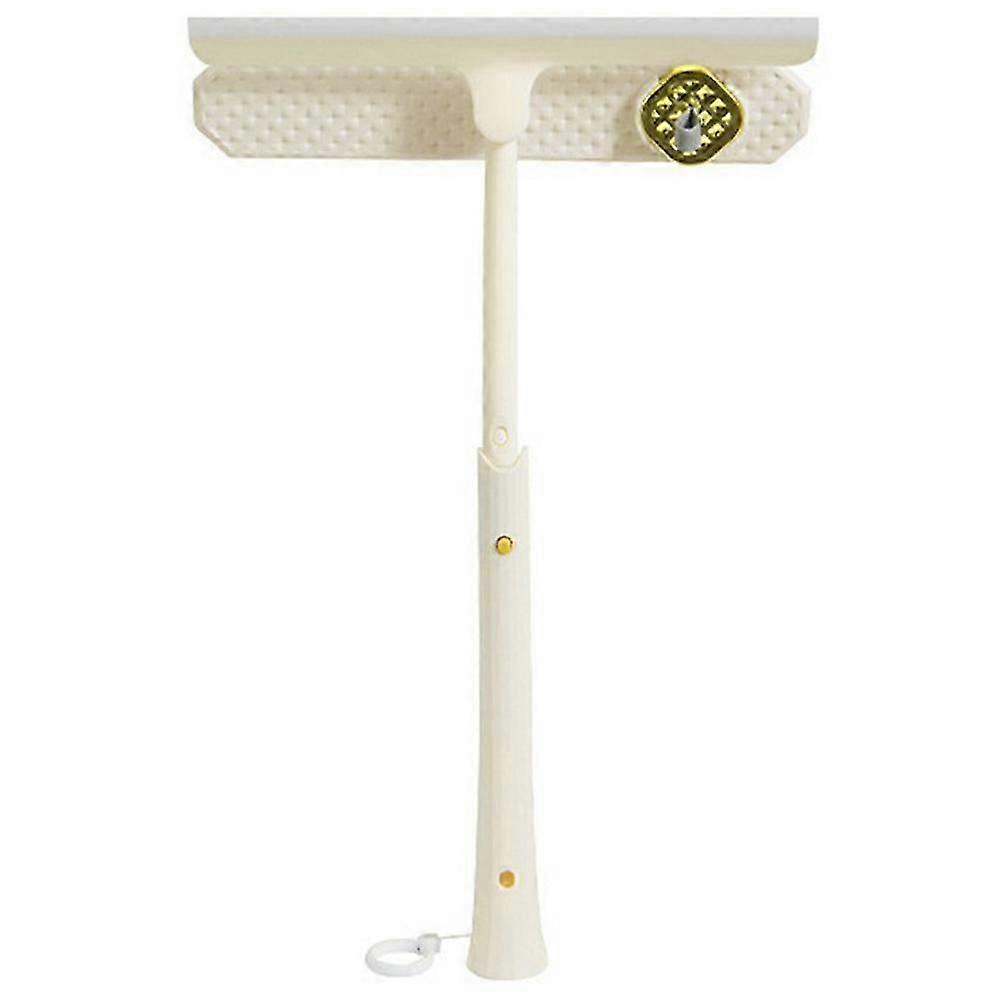Telescopic Window Cleaner Double Sided Squeegee Squeegee Wet Dry Dual Use Cleaning Tool - Beige